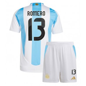 Argentina Cristian Romero #13 Hemmaställ Barn Copa America 2024 Kortärmad (+ Korta byxor)